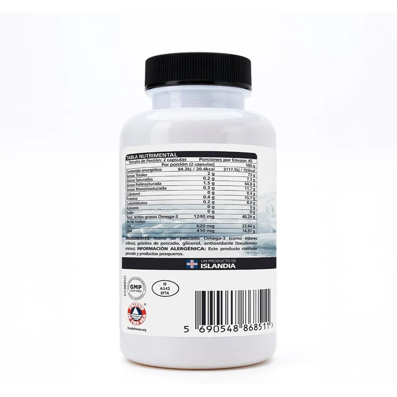Lysi Omega-3 Forte | 90 Cápsulas | 1030mg EPA + DHA | Aceite de Pescado Salvaje