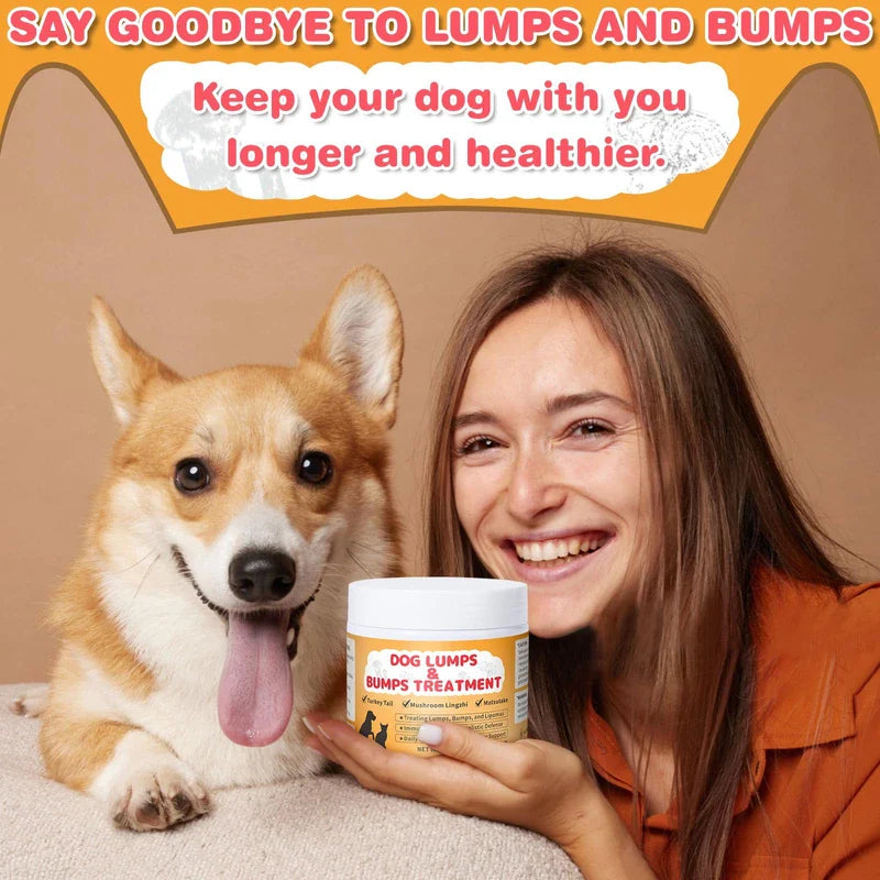 Lumps and Bumps Dog Supplement – Turkey Tail Mushroom Powder for Dogs Lipoma, Immune Support & Increased Energy, 3.52 oz