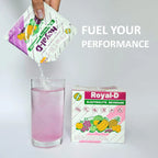 Royal-D Royal-D Electrolyte Beverage Powder - Electrolyte Powder for Dehydration Relief, Isotonic Electrolyte Drink Mix, Electrolyte Drink Mix. Sodium, Potassium - Grape Flavor (8.8 Oz Box, 4 Count)
