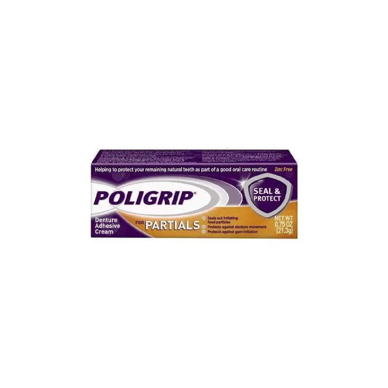 Poligrip Denture Adhesive Cream for Partials, 0.75 oz