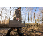 Momarsh Lightweight Adjustable Mobile Bench Seat | Weather-Proof Bench Seat with Breathable, Quick Dry Mesh, Removable Pocket, Drink Holder, and Adjustable Carry Strap | Must Have Hunting Gear