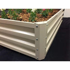 Stratco Raised Steel Metal Outdoor Decor Rectangular Tall Vegetable Garden Herb Bed Planter Box 20 Cubic Ft. Capacity, 46 x 35 x 12 Inches, Slate Gray