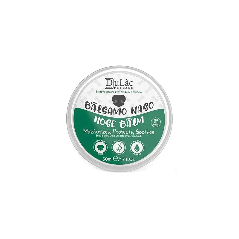 Dulàc - Natural, Unscented Dog Nose Balm with Vitamin E, Calendula, Shea Butter and Beeswax - Moisturising Nose Balm for Dogs, Repairs and Protects Cracked Noses