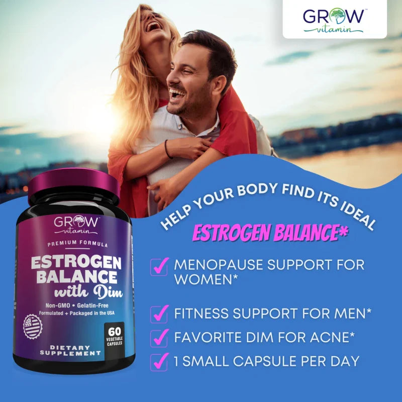 Dr. Berg’s Estrogen Balance DIM (Diindolylmethane) Healthy Estrogen 60 capsules
