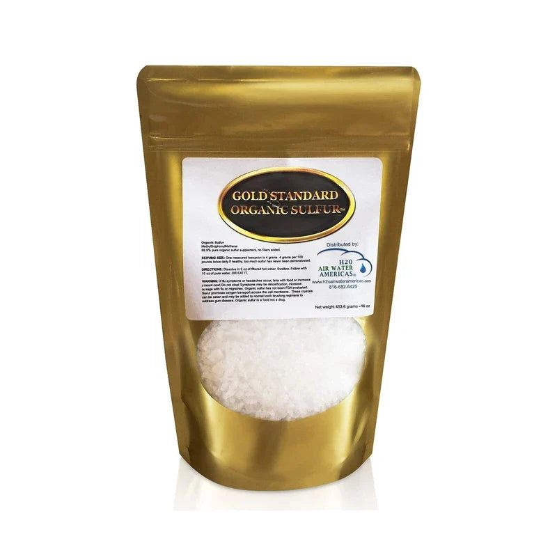 H2O Air Water Americas Gold Standard Organic Sulfur Crystals 1lb - 99.9% Pure MSM Crystals - Largest...