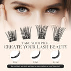 LASHVIEW Pack of 144 Cluster Lashes, DIY Cluster Eyelash Extensions, Mega Volume, Reusable, Individual Lashes, Cluster Volume Look, Super Thin Band & Soft (Volume, C-10-16 Mix)