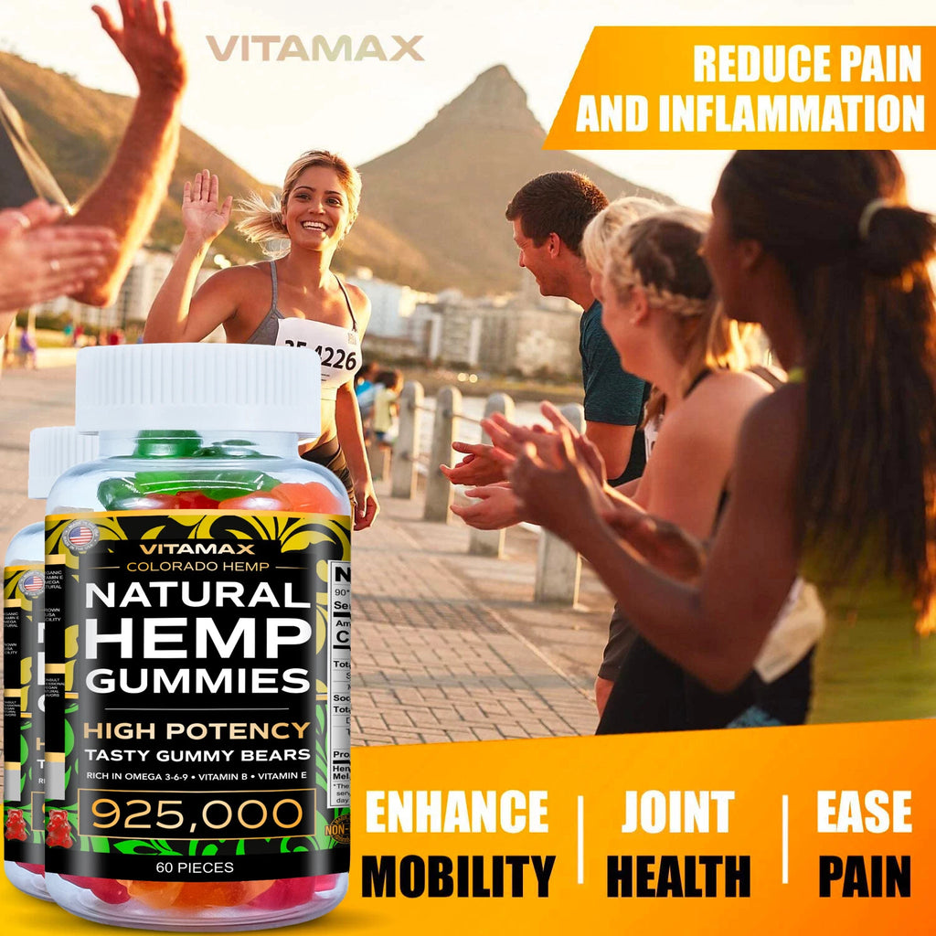 (2 Pack) Natural Gummies for Stress Relief - For Pain, Insomnia & Anxiety 120ct