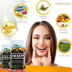 (2 Pack) Natural Gummies for Stress Relief - For Pain, Insomnia & Anxiety 120ct