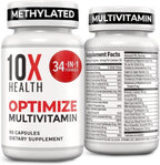 Authentic 10X Health Optimize Methylated Multivitamin 90 Caps 3 PACK