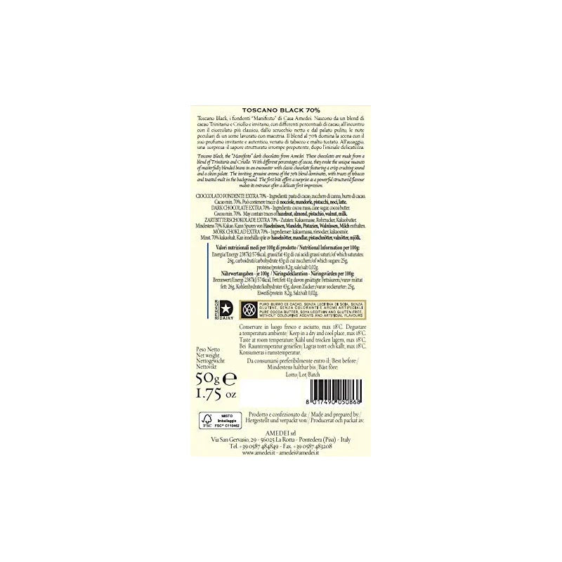 Amedei Toscano Black 70% Chocolate Bar