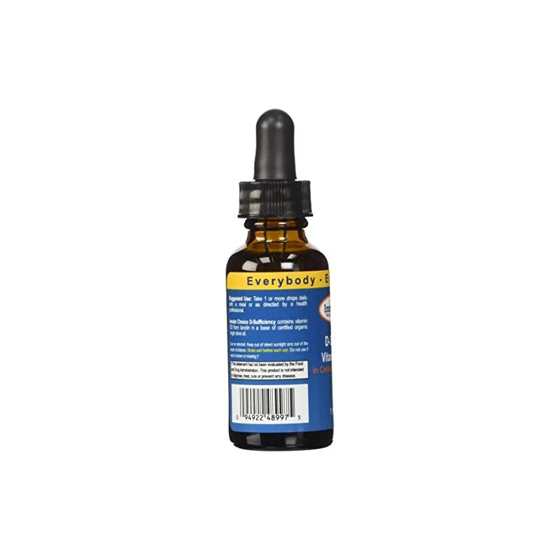 Innate Choice D Sufficiency Liquid Vitamin D3, 1 Fluid Ounce