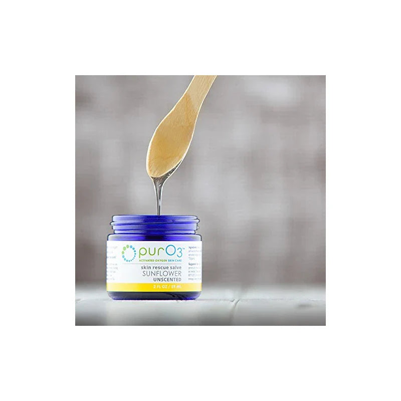 PurO3 Fully Ozonated Sunflower Oil - 2 oz - Glass Jars