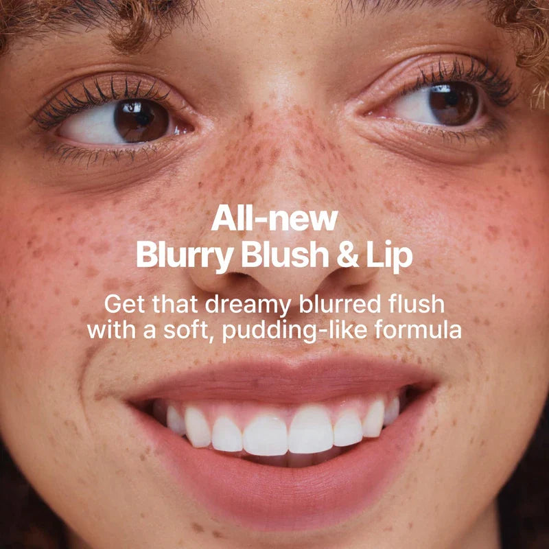 fwee Blurry Pudding Pot | Airbrushed Blush & Lip, Buildable Pigment, Long-lasting, Lightweight, Easy to Blend, Natural Soft Matte Finish - Faded (Dusty Rose) | 0.17 oz