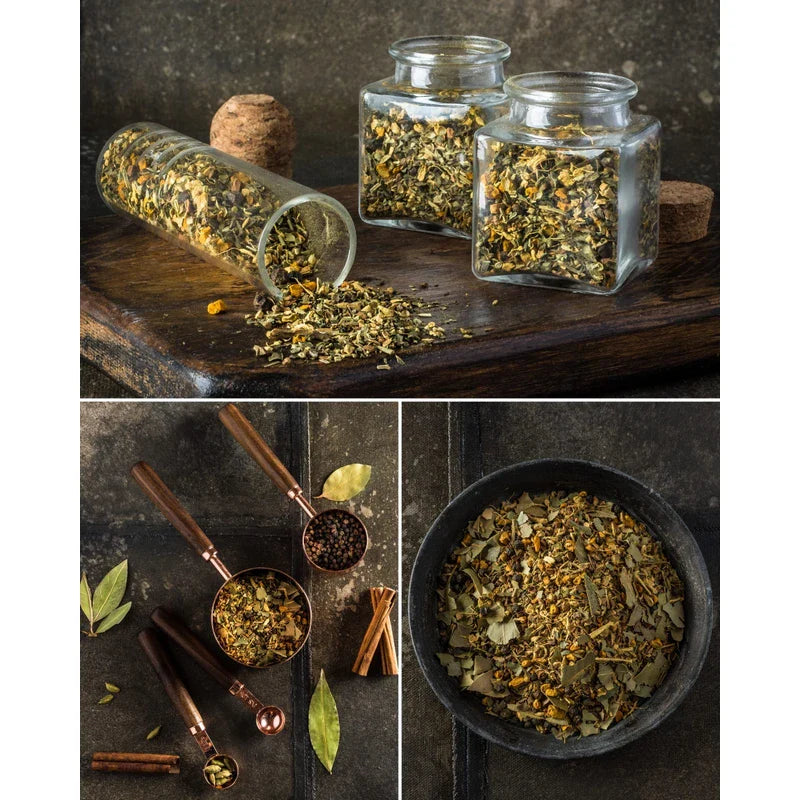 Gardenika Organic Loose Leaf Tea Sampler – 8 Pack, 1 LB – Herbal and Naturally Caffeine-Free Set - Ayurvedic Assortment Blend