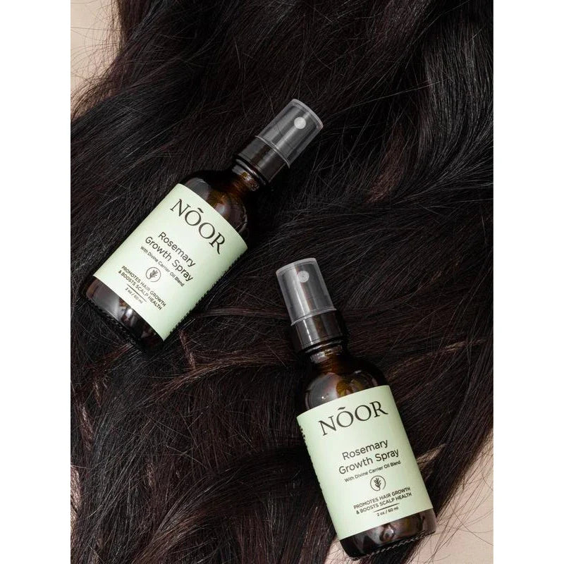 Noor Hair Rosemary Growth Spray - Hair Growth with Rosemary, Green coffee bean, Biotin, Cynatine Keratin, and MCT Oil from Palm Leaves - Thicker Hair - Scalp Itchiness Relief -  2 FL Haircare Nourishing
