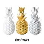 shelfmade White Decorative Pineapple - Living Room Table Decoration Made of Resin Polyresin Decorative Pineapple White New Year's Eve & Wedding Decoration Gift - White Decoration Modern - Pineapple