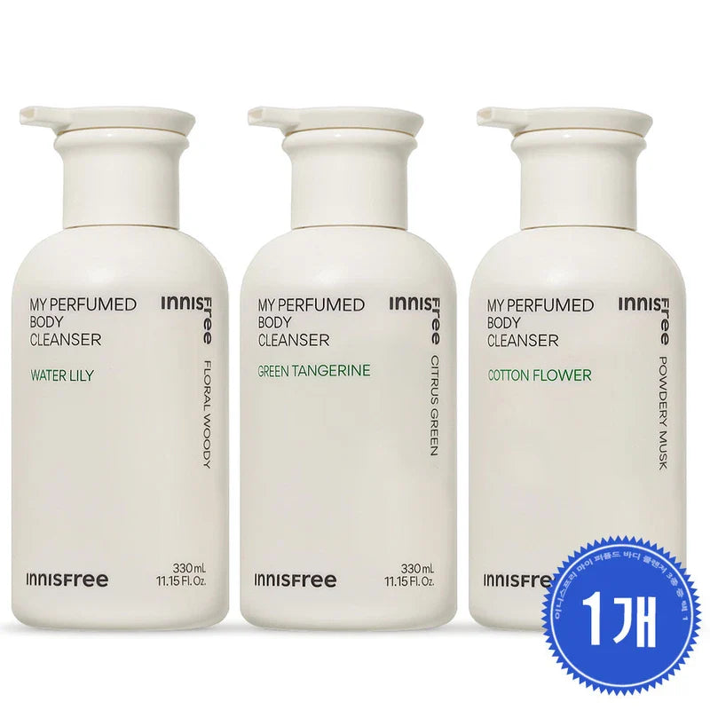 Innisfree My Perfumed Body Cleanser 330ml, 3 types, choose 1, green tangerine / 이니스프리 마이 퍼퓸드 바디클렌저330ml 3종 택1, 그린탠저린