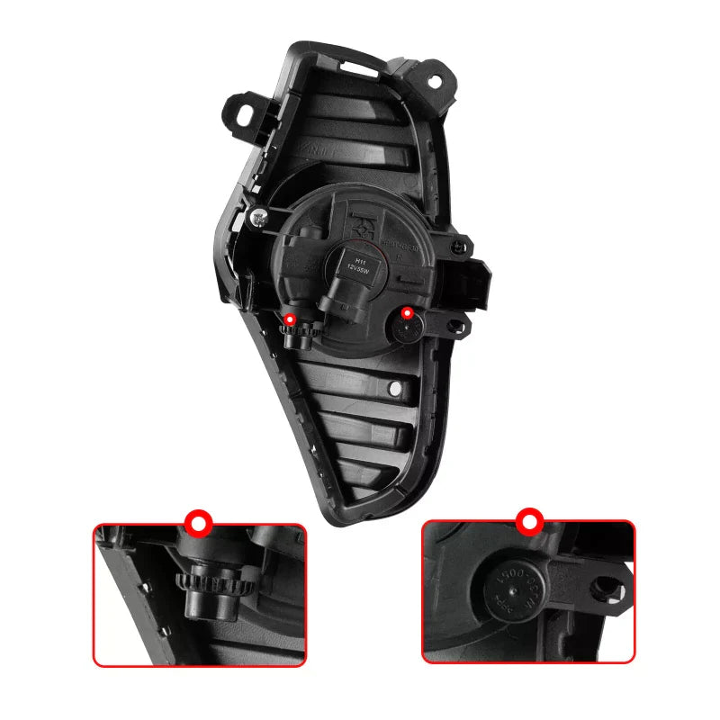 advan_version 2019-2025 For Toyota RAV 4 Clear Pair Fog Lights Bumper Lamps w/Harness Wiring
