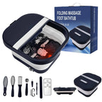UNIFULL Collapsible Foot Bath Spa with Heat, Remote Control, Massage Rollers, Bubble, Foot Pedicure Kit, Red Light, Pedicure Foot Spa, Foot Bath for Gifts
