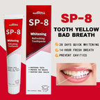 NASHUDA SP-8 Probiotic WhiteningToothpaste removes stains,Balances oral microbes, prevents cavitiesand freshens breath - Specification: 1PCS