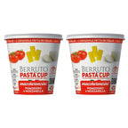 Berruto Individual Pasta Cup 2.4 oz, Pomodoro Mozzarella – Recyclable Microwave Pasta Food Meals – No Palm Oil, Non-Preservatives – (2 Pack)