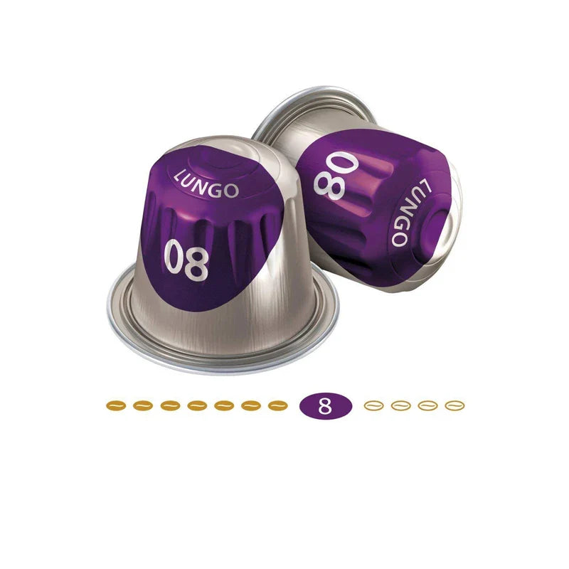 Jacobs Lungo Intenso Coffee Capsules, Intensity 8 of 12, 20 Nespresso®* Compatible Capsules for 20 Drinks