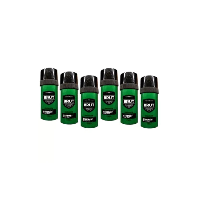 BRUT 6 Pack - Brut Signature Scent Round Deodorant Stick, 2.5 Oz.