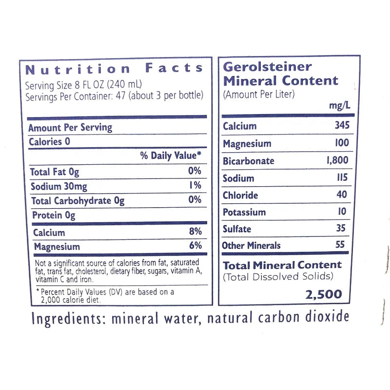 GEROLSTEINER Mineral Water