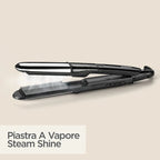 BaByliss Steam Shine Styler, 2-in-1 Steamer Straightener for Effortless Straightening or Light Curls, ST496E