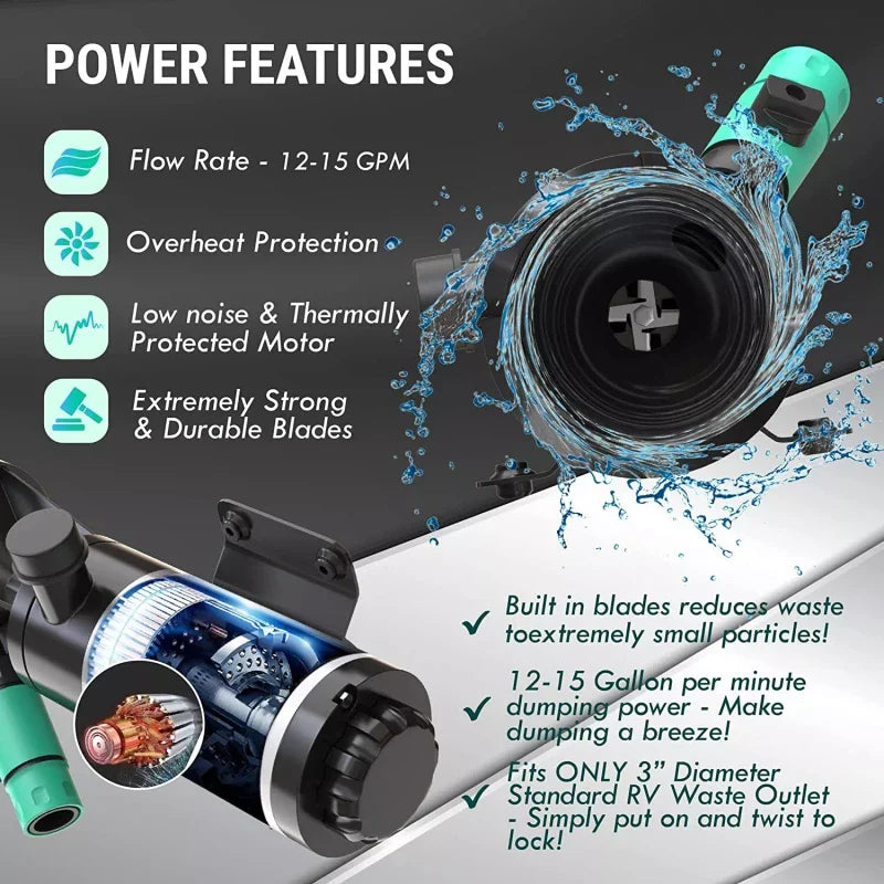 latch.it NEW LATCH.IT RV Macerator Pump | 12V Quick-Release