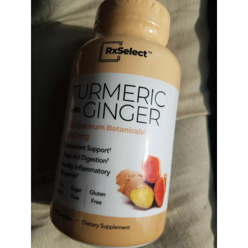 RxSelect TURMERIC with GINGER  500 MG Exp  5/2027 New & Sealed 90 Capsules