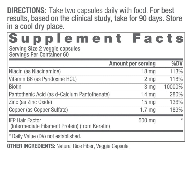 OMI WELLBEAUTY Hair Nutrition, Hair Growth Supplement for Women, Clinically Proven to Reduce Hair Loss, Doctor Formulated for Stronger Thicker Hair with Keratin, Biotin, Zinc (2)