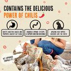 Roosty's Naturals Chicken De-Wormer Powder - Chili Mix | 1LB Pouch | All-Natural Formula | US-Made Chicken Wormer, Poultry De-Wormer | Chicken Medicine Supplies to Relieve and Safeguard from Worms