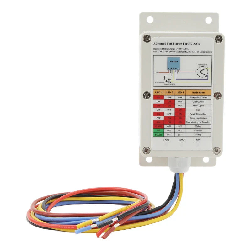 RV AC Soft Starter ASY 364 X20 IP 364 Air Conditioner Soft Start Compressor Unit Kit for 115V to 135V 50 to 60Hz Motors and Up