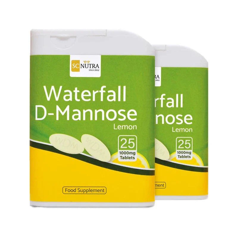 Waterfall D-Mannose with Lemon | Birch D-Mannose blended with natural lemon juice | Natural Vitamin C content | 50 x 1000mg Chewables