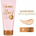 Coppertone Lot of 2 Coppertone GLOW SPF 15 Sunscreen Lotion With Shimmer - 5 fl oz