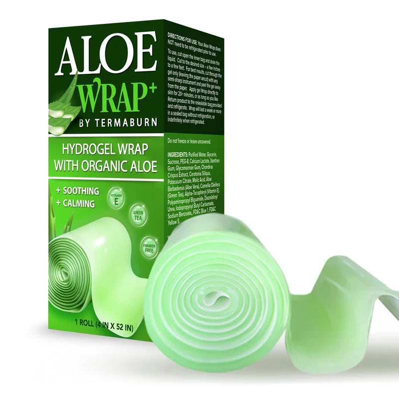 TermaBurn Hydrogel Aloe Wrap: Aloe Vera-Infused Wrap for Folliculitis Treatment, Boil Treatment | Natural Alternative to Folliculitis Creams | Instant Cooling for Irritated Skin, Boil & Cyst Treatment