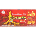 G  POWER LOT OF 1,2, 4, 10 BOTTLE--KOREAN GINSENG DRINK WITH ROOT 120ML(4FL.OZ) - 2 BOTTLE