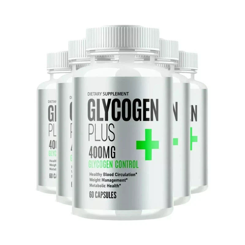 Glycogen Plus 5-Pack Glycogen Plus Capsules, GlycogenPlus Supports Daily Health - 300 Capsules