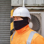 JSP Surefit Thermal Safety Helmet Liner Black with Removable Face Covering - Medium/Large - Black