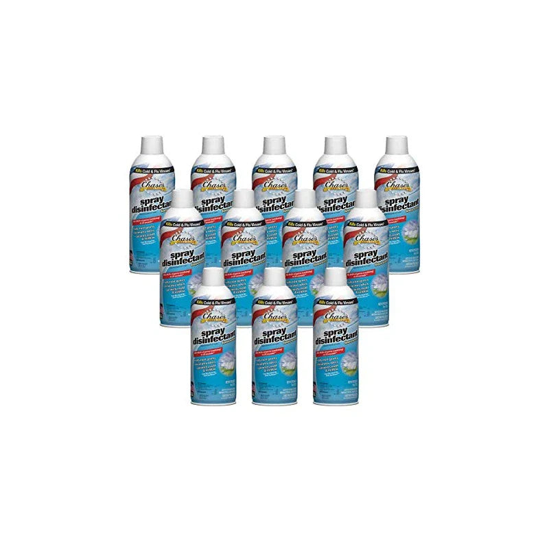 PACK OF 12 - Chases Home Value Disinfectant Spray, Linen, 6 Oz