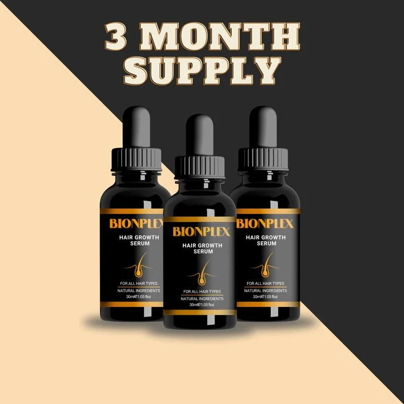 BIONPLEX 100% Organic Hair Growth Serum For Thinning Hair Loss - More Bottles:: 3 Pics