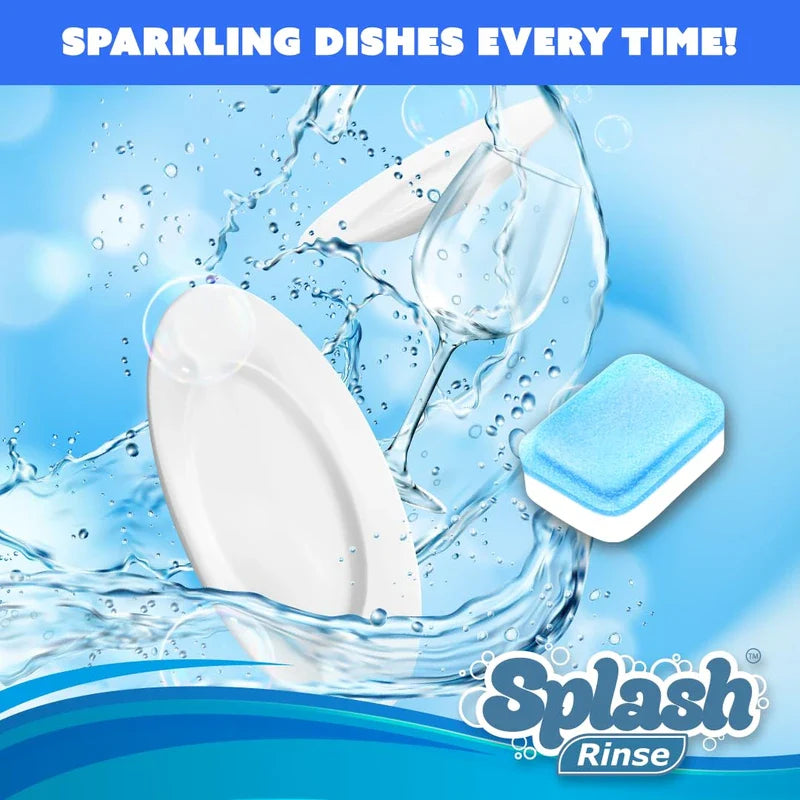 Generic Splash Rinse Dishwasher Cleaner Tablets - Deep Cleaning For All Dishwasher Machine Models, 1 Count (Pack of 6)
