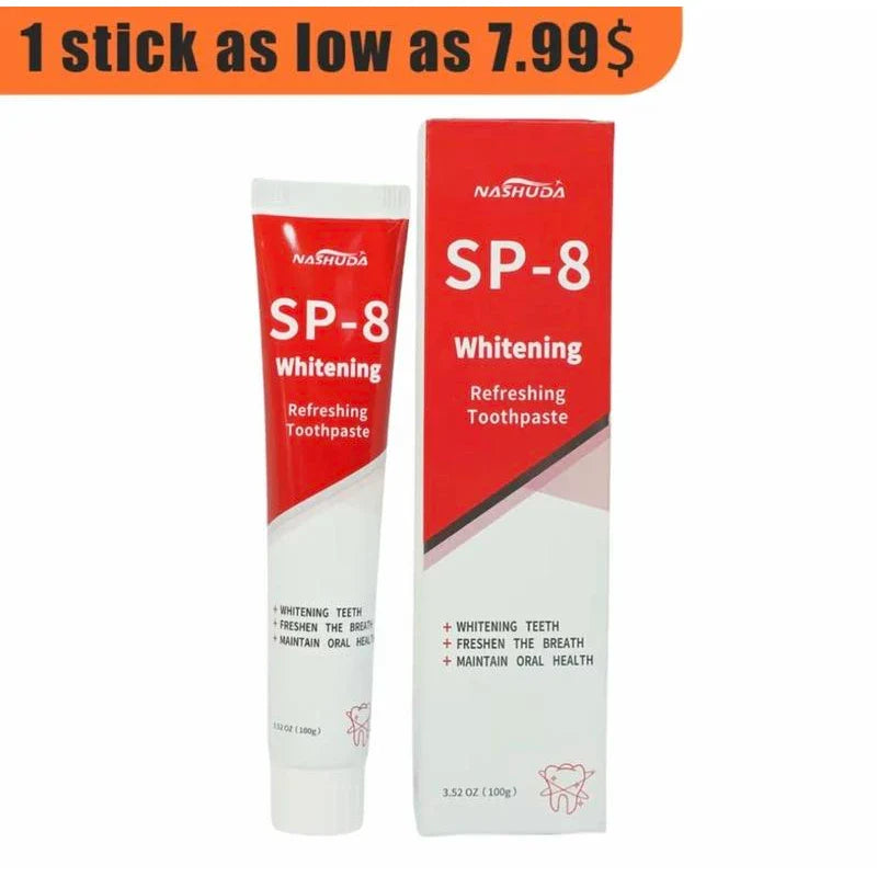 NASHUDA SP-8 [Triple Whitening] Probiotic Whitening Toothpaste, Free of Fluoride,Hydroxyapatite, Anti plaque,  Whitening Toothpaste Flavored Teeth - Specification: 3pcs