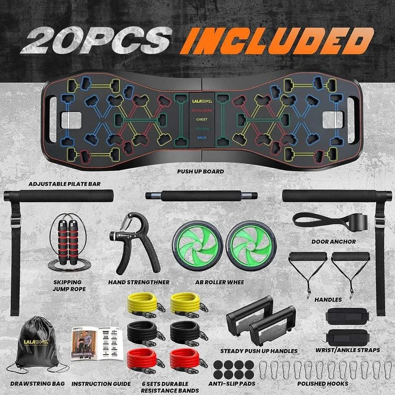 LALAHIGH Emurdyon Portable Home Gym System: Home-Friendly, High-Quality Materials, Versatile Training Options, Perfect for All Fitness Levels，Portable - Specification: 16PCS-Delux Plus