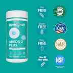 UpNourish AREDS 2+ Advanced Eye Vitamin | Eye Health | Macular & Dry Eye Support | Lutein, Zeaxanthin, Saffron, Astaxanthin & DHA | 120 Softgels