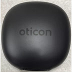 Oticon New Oticon Hearing Aid Case. Hard Plastic. With Cleaning Tool.