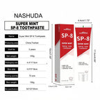 NASHUDA SP-8[Triple Whitening]Probiotic Whitening Toothpaste, Free of Fluoride,Hydrpxyapatite, Anti plaque, Oral Health Management - Specification: 3 PCS